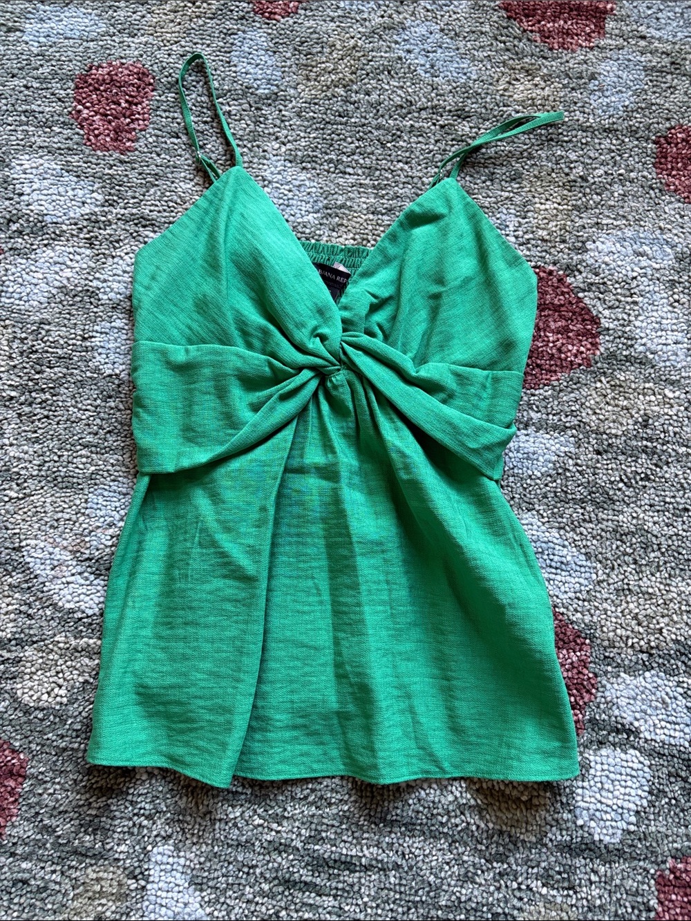 Banana Republic Emerald Twist-Front Spaghetti Strap Camisole